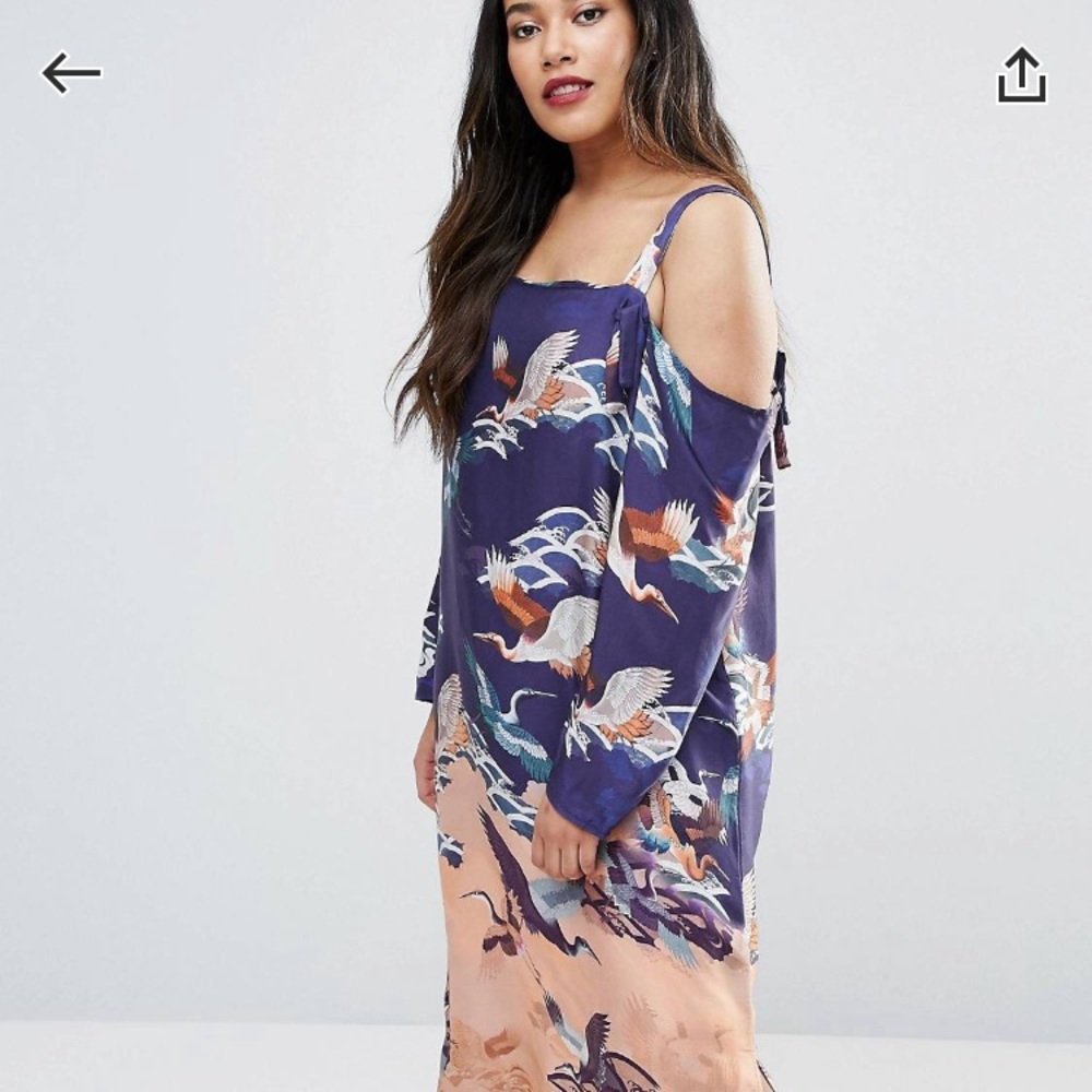 ASOS Curve cold shoulder dress
